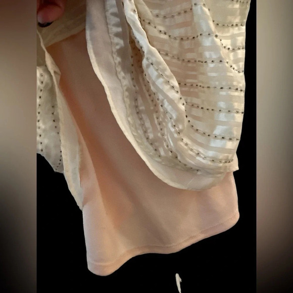 American Eagle sheer and crystal cream tank - Picture 2 of 8